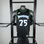 Minnesota Timberwolves 2025-26 throwback edition basketball jersey side angle view in team colors for basketball fans
