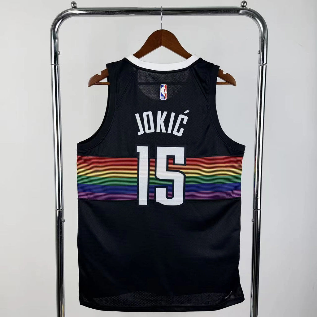 Denver Nuggets 2025-26 city edition basketball jersey back view in team colors for basketball fans
