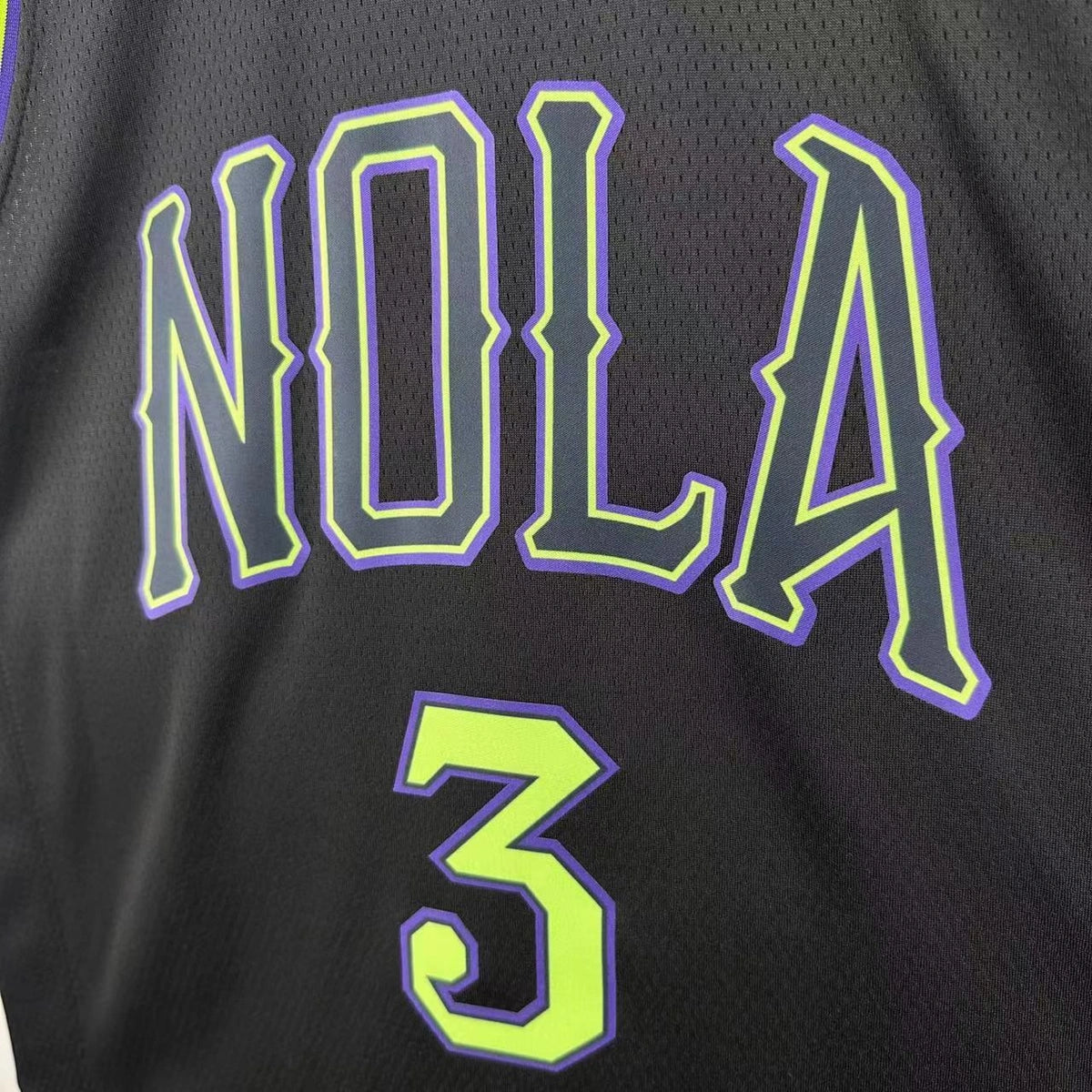 New Orleans Pelicans 2025-26 city edition basketball jersey close-up of jock tag and hem details in team colors for basketball fans