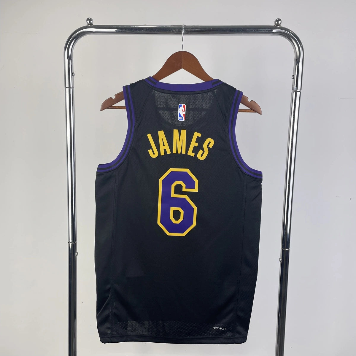 Los Angeles Lakers 2025-26 city edition basketball jersey back view in team colors for basketball fans