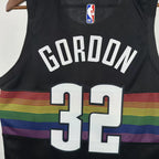 Denver Nuggets 2025-26 city edition basketball jersey angled back view in team colors for basketball fans