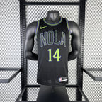 New Orleans Pelicans 2025-26 city edition basketball jersey angled front view in team colors for basketball fans
