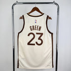 Golden State Warriors 2025-26 city edition basketball jersey back view in team colors for basketball fans