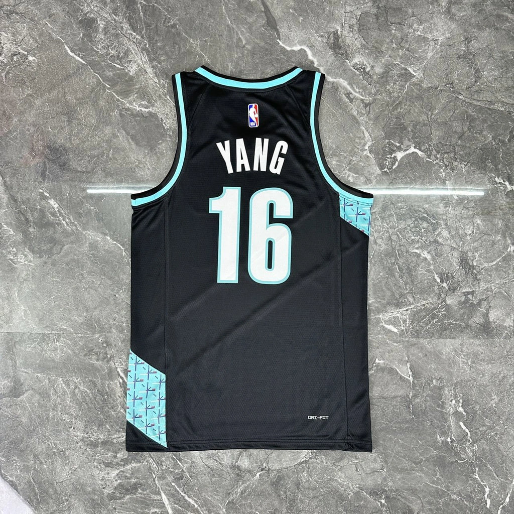 Portland Trail Blazers 2025-26 home basketball jersey close-up of jersey number and player name in team colors for basketball fans