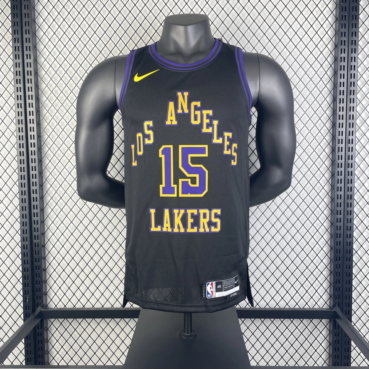 Los Angeles Lakers 2025-26 city edition basketball jersey side angle view in team colors for basketball fans