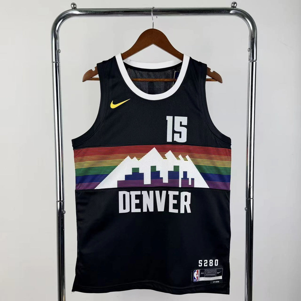 Denver Nuggets 2025-26 city edition basketball jersey front view in team colors for basketball fans