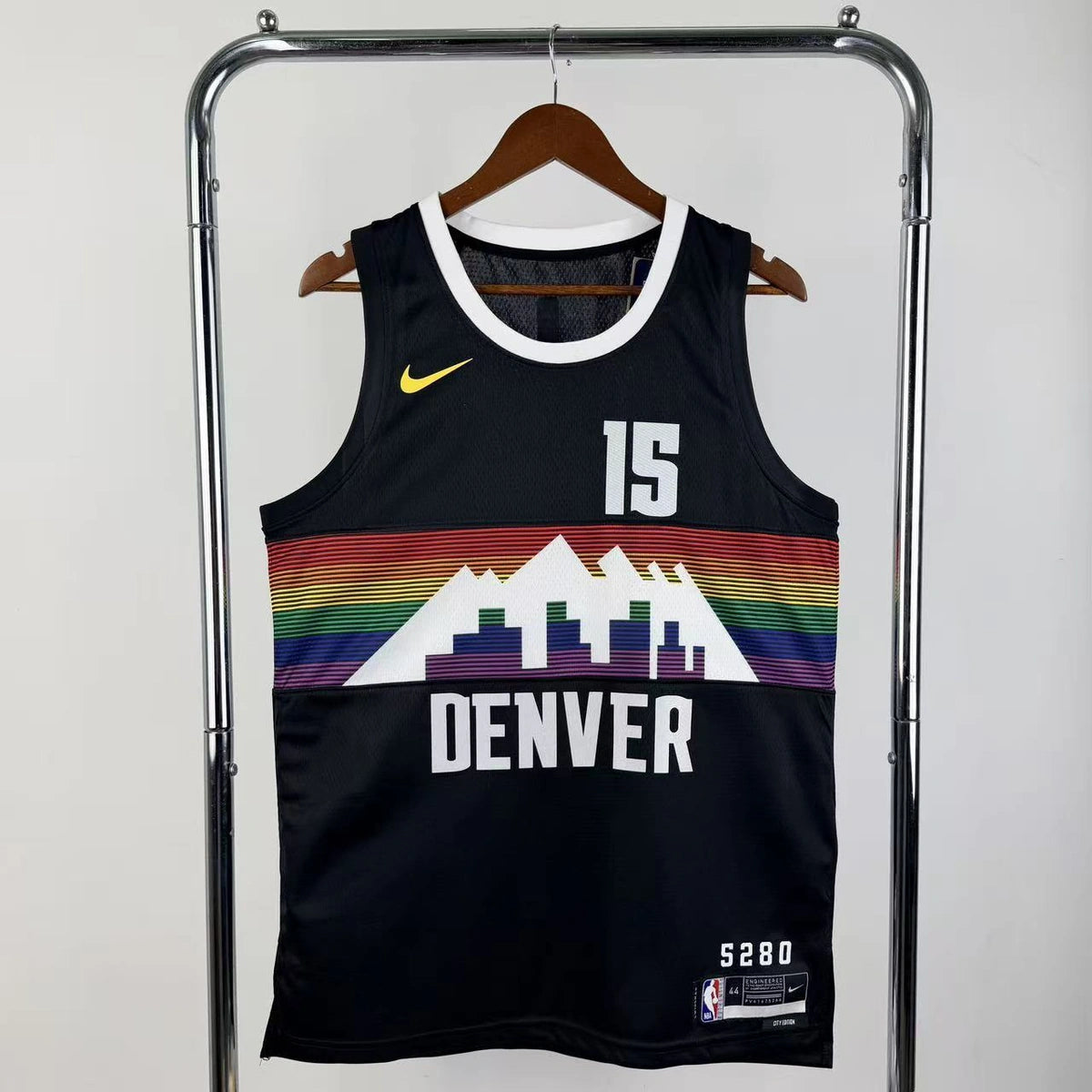 Denver Nuggets 2025-26 city edition basketball jersey front view in team colors for basketball fans