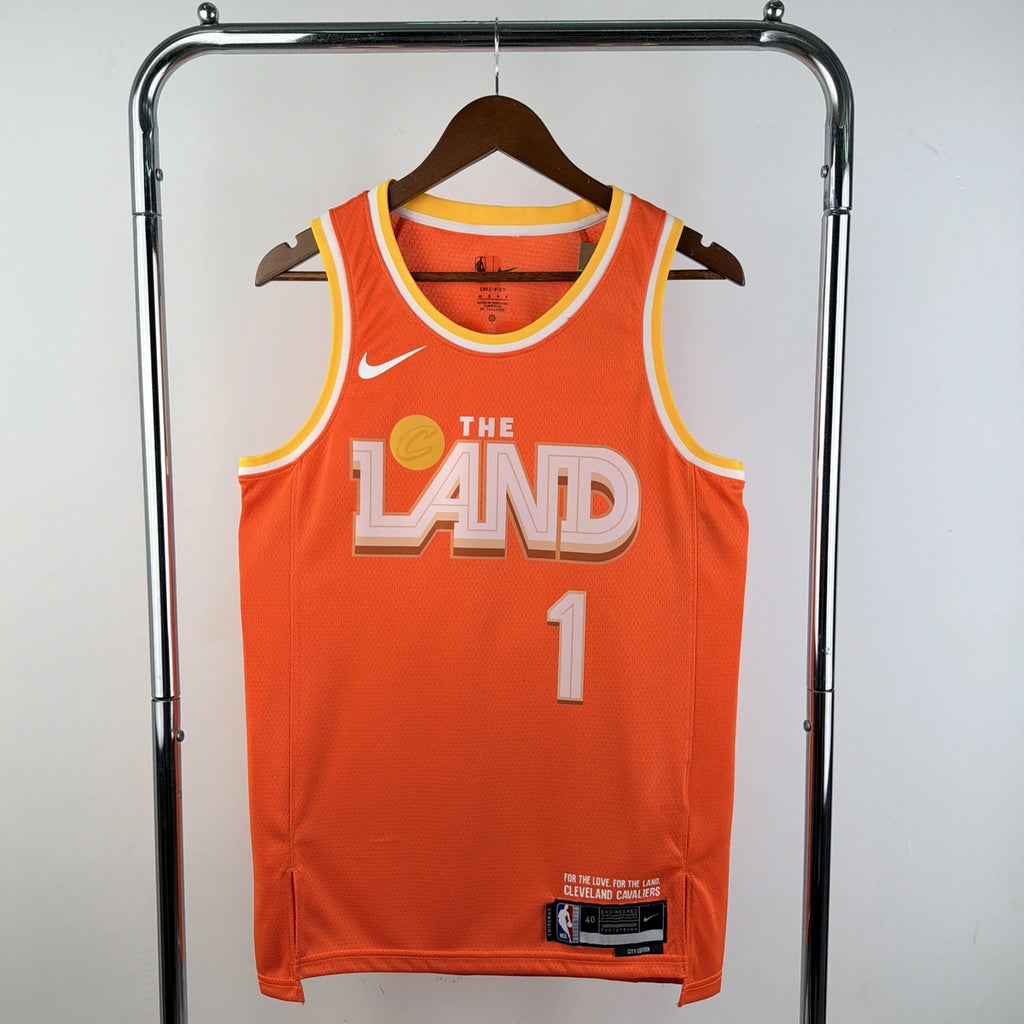 Cleveland Cavaliers 2025-26 city edition basketball jersey front view in team colors for basketball fans