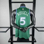 Dallas Mavericks 2025-26 throwback edition basketball jersey angled front view in green for basketball fans