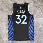 Dallas Mavericks 2025-26 throwback edition basketball jersey angled back view in green for basketball fans