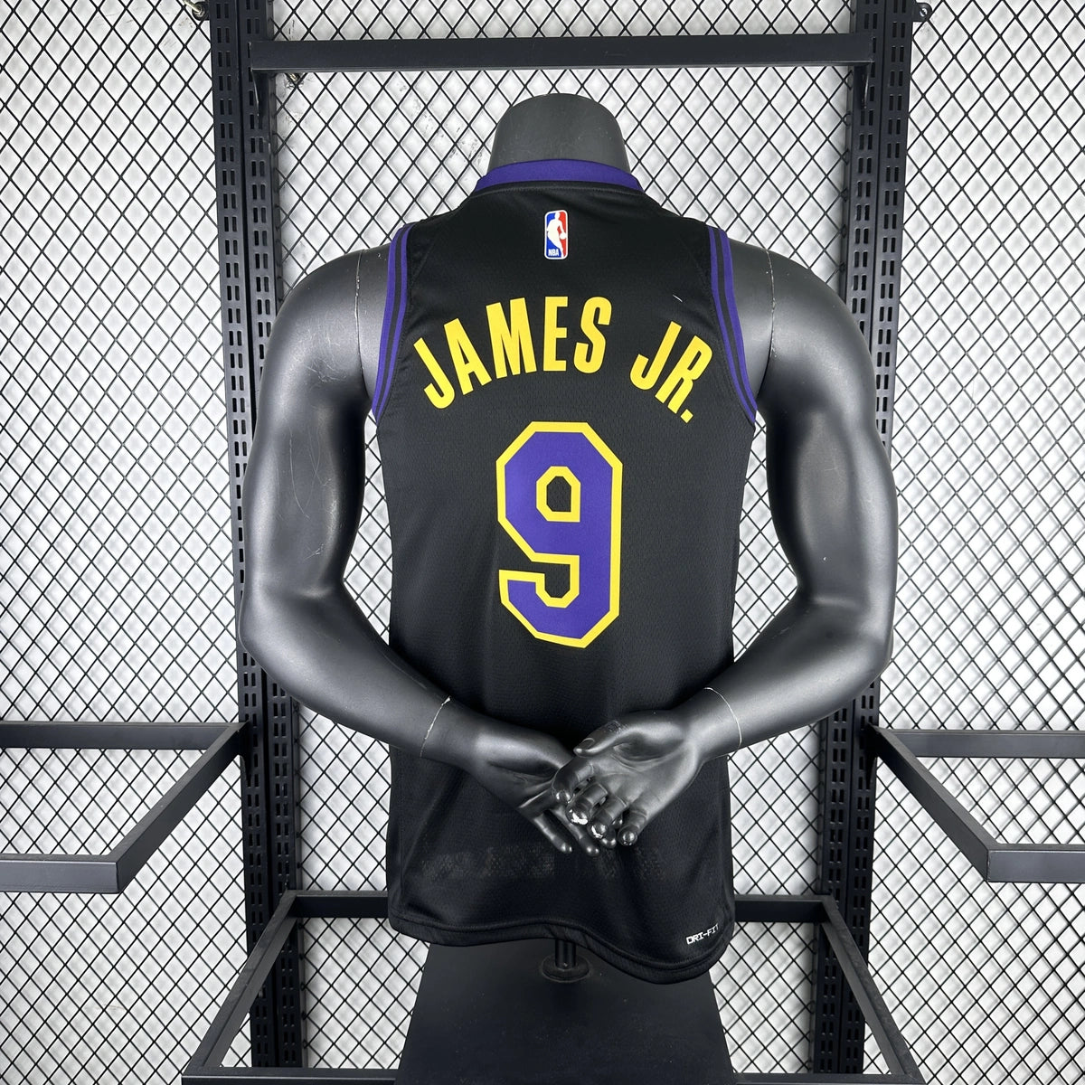 Los Angeles Lakers 2025-26 city edition basketball jersey angled front view in team colors for basketball fans