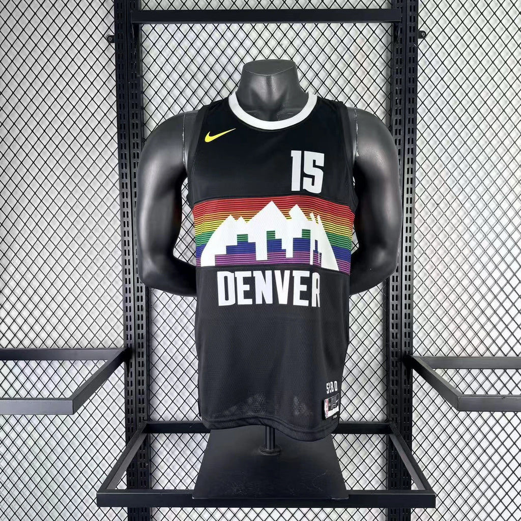 Denver Nuggets 2025-26 city edition basketball jersey side angle view in team colors for basketball fans