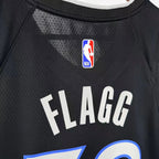 Dallas Mavericks 2025-26 throwback edition basketball jersey close-up of jersey number and player name in green for basketball fans