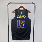 Los Angeles Lakers 2025-26 city edition basketball jersey back view in team colors for basketball fans