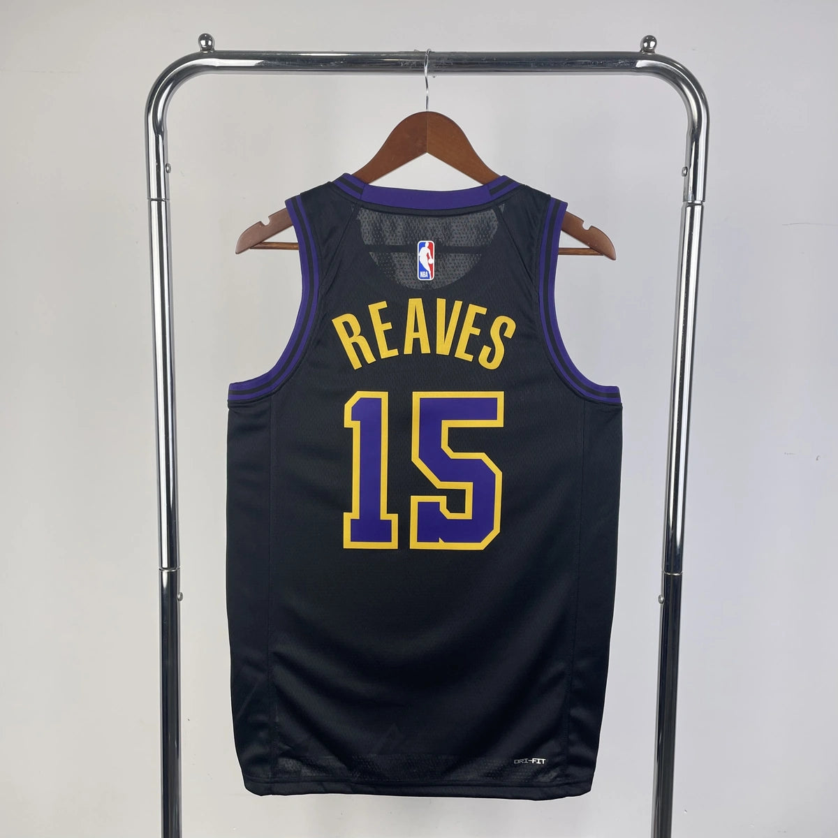 Los Angeles Lakers 2025-26 city edition basketball jersey back view in team colors for basketball fans