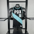 Portland Trail Blazers 2025-26 home basketball jersey back view in team colors for basketball fans