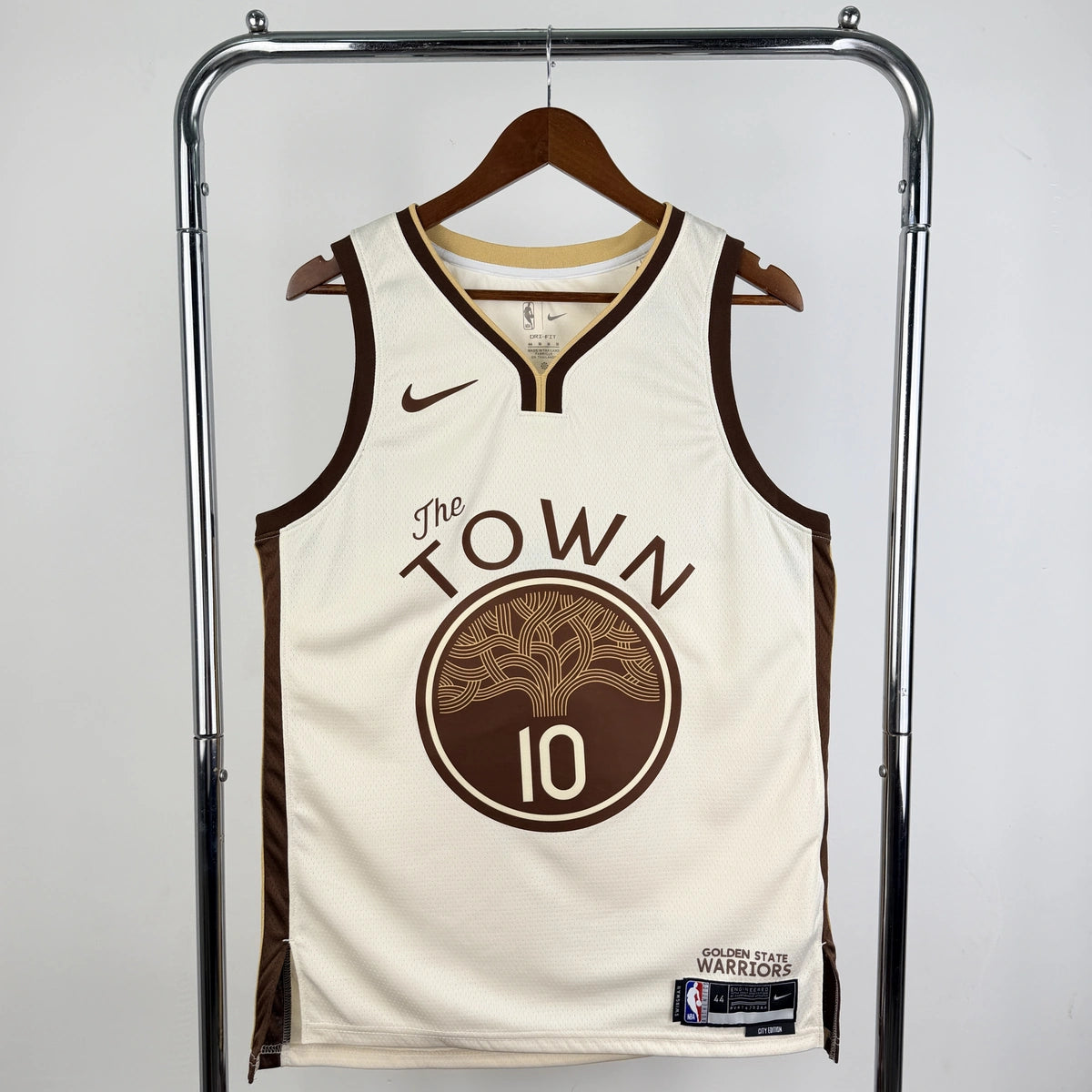 Golden State Warriors 2025-26 city edition basketball jersey front view in team colors for basketball fans