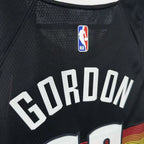 Denver Nuggets 2025-26 city edition basketball jersey close-up of jersey number and player name in team colors for basketball fans