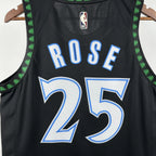Minnesota Timberwolves 2025-26 throwback edition basketball jersey angled back view in team colors for basketball fans