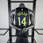 New Orleans Pelicans 2025-26 city edition basketball jersey angled back view in team colors for basketball fans